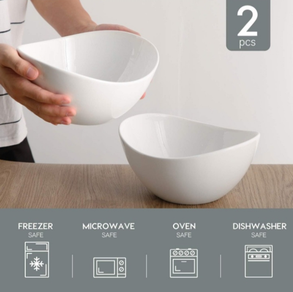 New Over and Back Heavyweight Wavy Serve Bowls 42 oz